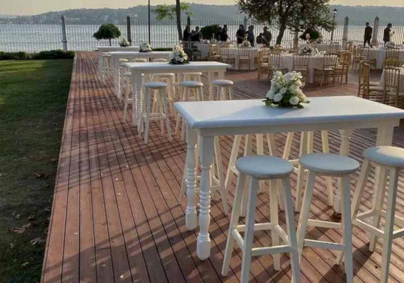 Beyaz Bar Taburesi Kiralama | Kiralık Beyaz Bar Taburesi ve Sandalyesi